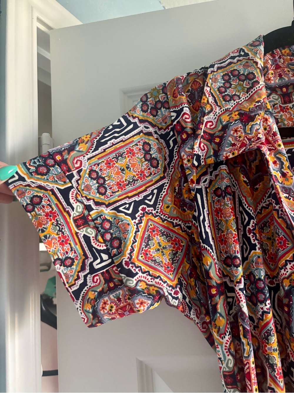 Leota Multicolor Print Wrap Dress - Picture 6 of 8